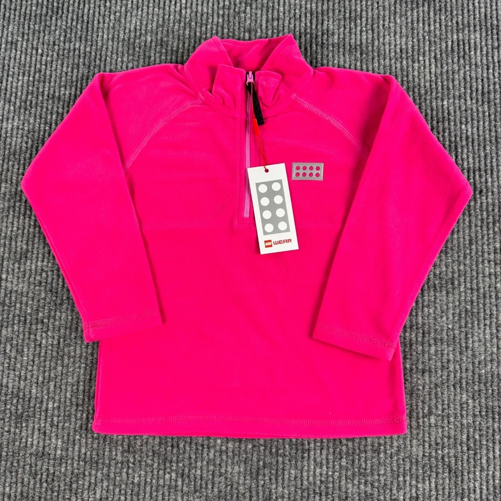 NWT LEGO Wear Kids Fleece Pullover Size 104 4 Years 1/4 Zip Pink LWSINCLAIR 702